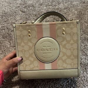 Coach Beige and Pink Mini Bag